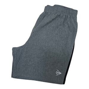 Dunlop Sport Men's Golf Shorts Size M Medium Gray Black Elastic Waist Pockets 7"